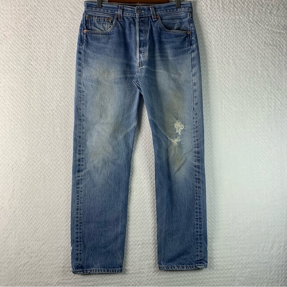 Vintage Levis 501 XX Jeans Mens 33/34 Original Button Fly Red Tab